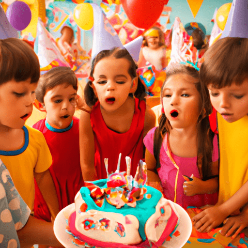 תאומים מוקפים בחברים ובני משפחה בחגיגת יום ההולדת שלהם
